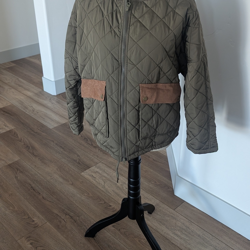 Amazon Essentials Olive Bomber Jacket - image 2